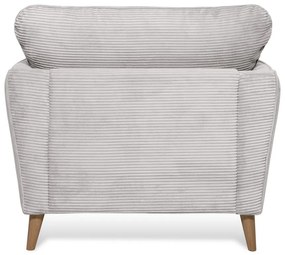 Világosszürke kordbársony fotel Paris – Scandic