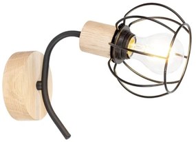 Spot-Light 8224174 - VIVIANE fali lámpatest 1xE27/60W/230V tölgy