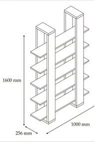 Ada Walnut polcállvány