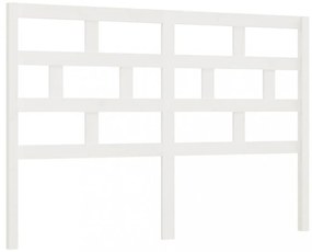 fehér tömör fenyőfa ágyfejtámla 126 x 4 x 100 cm