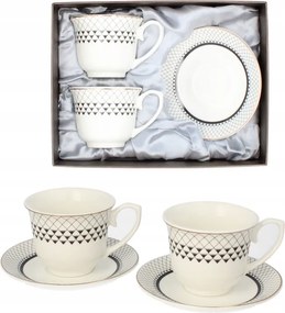 Csésze szett 2+2 Livello virágos csésze díszített porcelán csésze