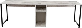 Twin Study Desk - frézia márvány/fekete íróasztal