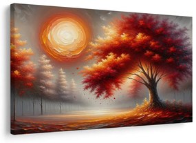 Kép tüzes életfa őszi napfényben