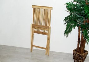 DIVERO Összecsukható kerti szék tíkfából  2 db 89x46x62 cm