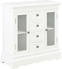 vidaXL fehér tömör fenyőfa tálalószekrény 70 x 28 x 70 cm