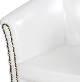 MIADOMODO Fotel székkel  Chesterfield fehér