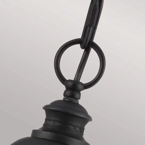 Feiss klasszikus kültéri függeszték english bridle fekete átlátszó elsfe-eb8-l-blk