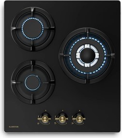 Klarstein Victoria gázfőzőlap | 3 alumínium égő | földgázzal és PB-gázzal kompatibilis | 6050 W | 45 cm