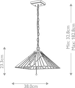 Elstead Lighting Alderley TF-ALDERLEY-P Függőlámpa 1x60W/E27 IP20