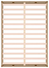 mézbarna tömör fa ágykeret 150x200 cm (King Size)