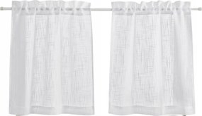 Pony Dance vitrázs függönyök konyhai függöny fehér 60x45 cm 2 db rövid függöny