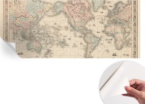 Öntapadós tapéta Fali furnér 3D hatás Történelmi térkép 250x104 cm