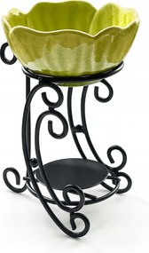 Kerámia illóolajmelegítő fém állvánnyal 12,5 cm