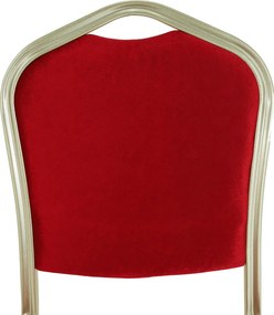 Egymásba rakható szék, bordó/champagne, ZINA 2 NEW