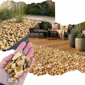 Golden Royal kerti zúzalék 8-16mm Díszkő Arany Színű Kerti Dekoráció 5kg