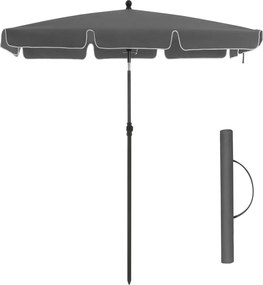 Napernyő erkélyre, dönthető, 2x1,25 m, UPF 50+, szürke