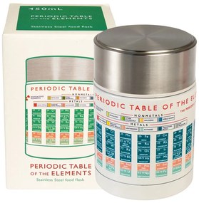 Krémszínű-ezüstszínű ételtartó gyerek termosz 450 ml Periodic Table – Rex London