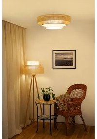 Brilagi - Állólámpa CEDAR LUNETA 1xE27/15W/230V rattan/barna/krém