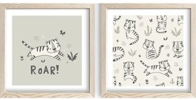 Gyerek kép készlet 2 db-os 33x33 cm Roar – Wallity