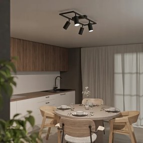 Spotlámpa 4xGU10/30W/230V fekete