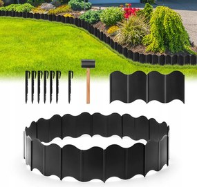 Rugalmas műanyag gyepszegély 9,6m Ajándék