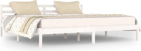 vidaXL fehér tömör fenyőfa ágykeret 200 x 200 cm