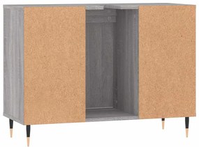 szürke sonoma színű szerelt fa mosdószekrény 80 x 33 x 60 cm