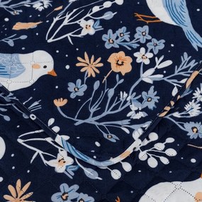 Ágytakaró DENIM BIRDS, kék Méret: 220 x 240 cm