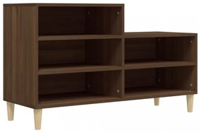 barna tölgyszínű szerelt fa cipősszekrény 102x36x60 cm