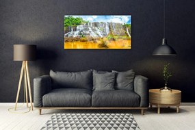 Akrilkép Waterfall Fák Természet 100x50 cm