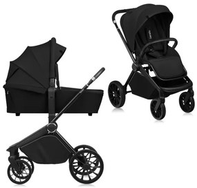 Lionelo - Kombinált 2 az 1-ben babakocsi MIKA PLUS Fekete ónix