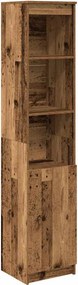 vidaXL antik fa színű szerelt fa magasszekrény 37,5x35x180 cm