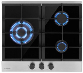 Klarstein Alchemist, gázfőzőlap, 3 alumínium égő, üvegkerámia