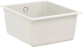 vidaXL Mosogató Fehér 370 x 460 mm 80% Kvarc és 20% Gyanta