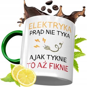 Zöld Bögre Villanyszerelőnek Születésnapi Ajándék fényképes nyomtatással