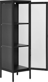 Fekete fém tálalószekrény 40x140 cm Brisbane – House Nordic