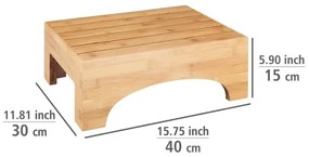 WENKO 24870100 - BAMBUSA zsámoly 40x30 cm barna