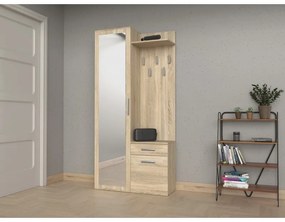 Odell Duo előszobafal, 50x180x35 cm, sonoma