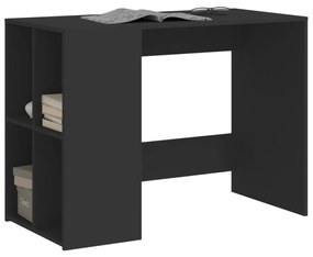 fekete szerelt fa íróasztal 102x50x75 cm