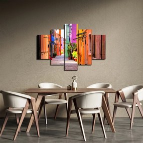 Színes olasz utca képe (150x105 cm)