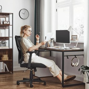 SONGMICS hálós irodai szék, ergonomikus forgószék, fekete