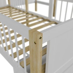 Juskys Yari gyermekágy 178x204x166 cm – fehér/természetes