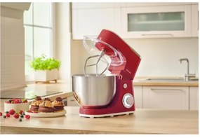 Sencor - Konyhai robotgép rozsdamentes acél keverőtállal 1300W/230V piros