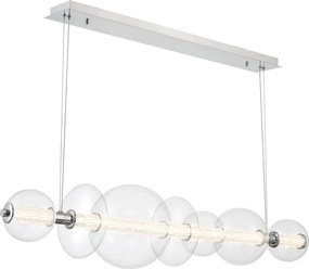 ELSTEAD QN-ATOMO-LP7-PC ATOMO Modern Függesztett Lámpa Csiszolt Króm, Átlátszó LED IP20