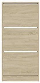 sonoma tölgy színű szerelt fa cipőszekrény 60 x 21 x 125,5 cm