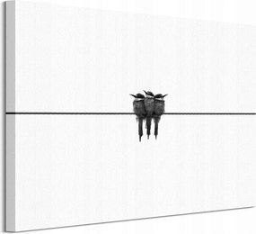 Black birds Fekete madarak vászonkép 50x40