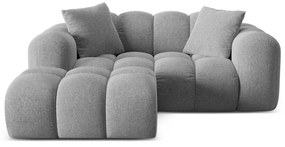 Világosszürke zsenília sarokkanapé (bal oldali-heverő résszel) Treno – Cosmopolitan Design