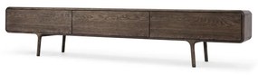 Barna tölgyfa TV-állvány 220x45x45 cm Fawn – Gazzda