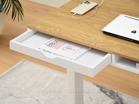 PC asztal Osto 100 (fehér tölgy + fekete). 1109812