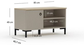 Cipőtároló (cipősszekrény) Demandaron (taupe + silverjack tölgy) . 1116806